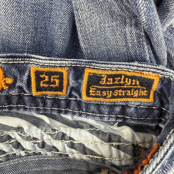 Rock Revival Jeans Women's 25(2) Blue Jazlyn Easy Straight Sequin Embellished - Picture 7 of 15